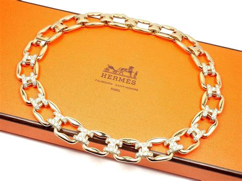 hermes diamant stein|Hermes gold necklaces.